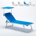 Lettino Spiaggia Prendisole in Alluminio da Spiaggia con Tettuccio Nettuno Promozione