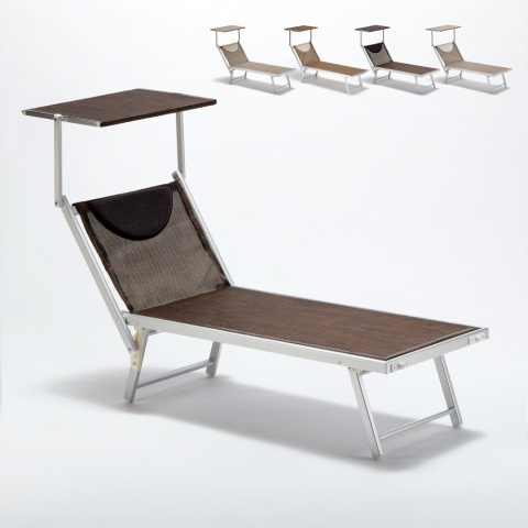 Liegestuhl Strandliege Sonnenliege aus Aluminium Santorini Limited Edition Aktion