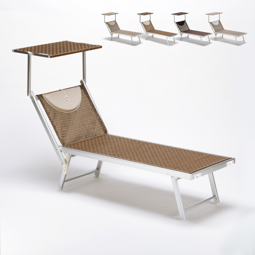 Liegestuhl Strandliege Sonnenliege aus Aluminium Santorini Limited Edition Modell