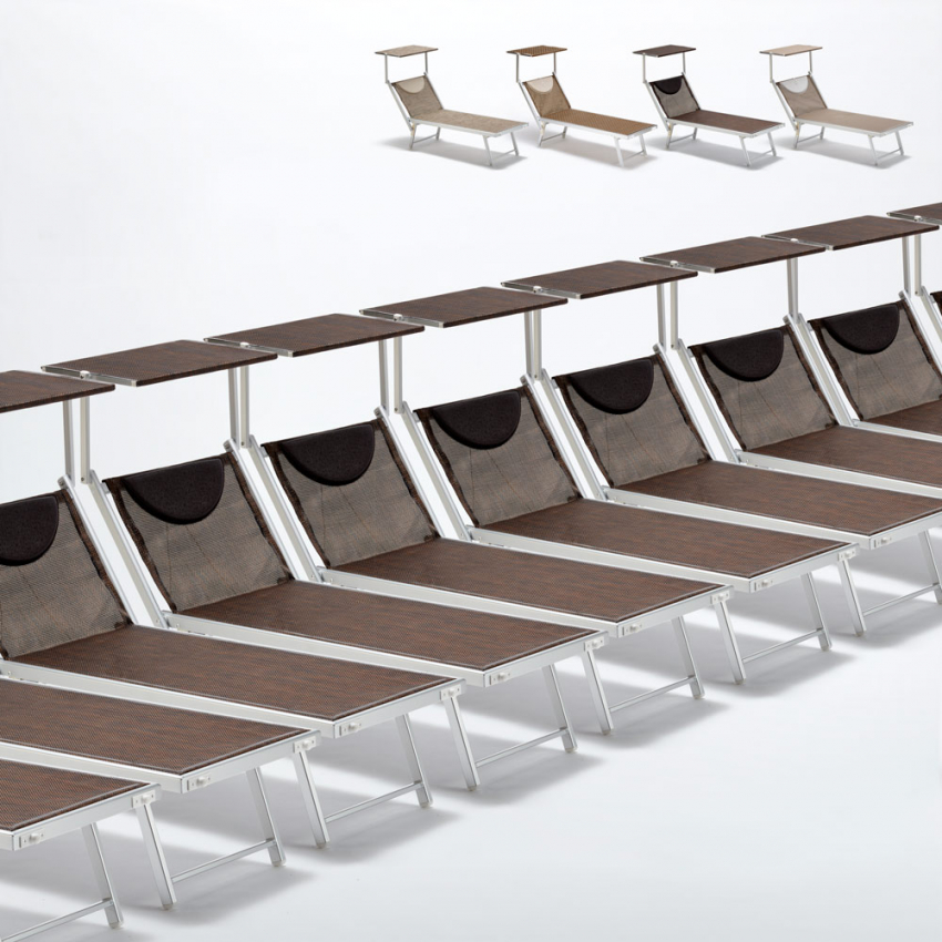 Stock 20 Lettini spiaggia mare prendisole alluminio Santorini Limited Edition Promozione Stock 20 Lettini spiaggia mare prendisole alluminio Santorini Limited Edition Promozione