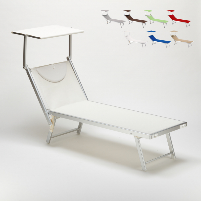 professionelle Strandliege Liegestuhl Sonnenliege aus Aluminium Santorini professionelle Strandliege Liegestuhl Sonnenliege aus Aluminium Santorini