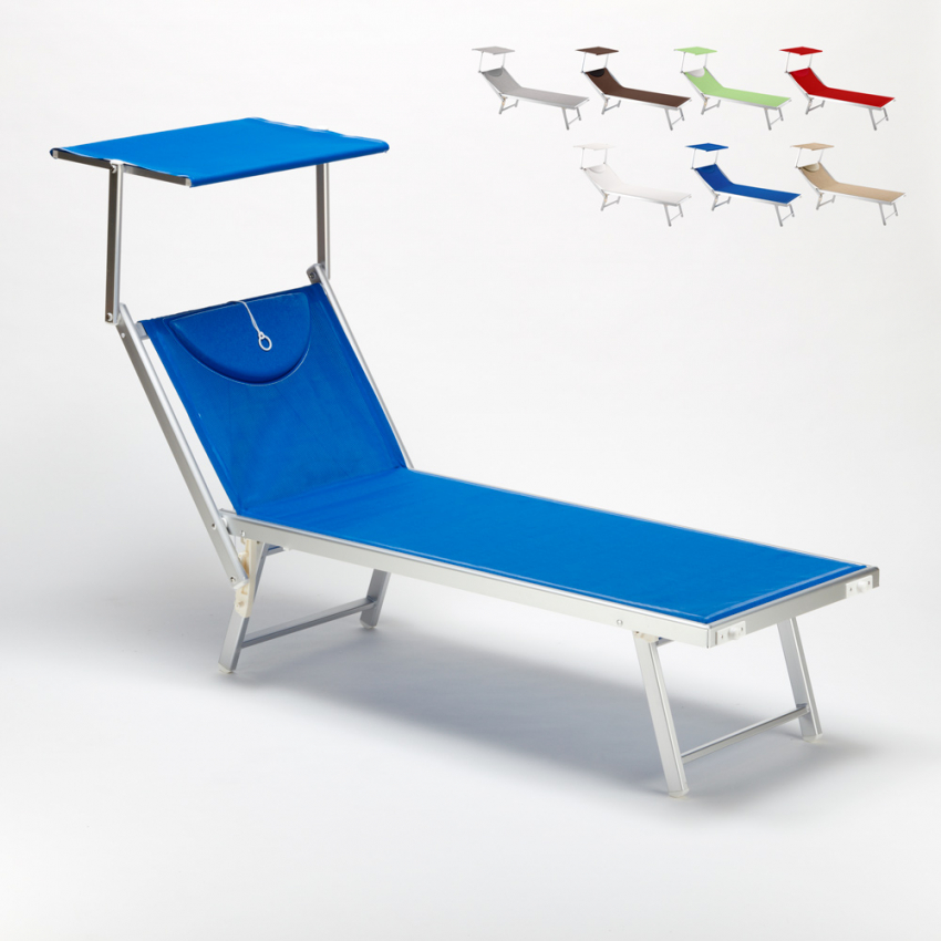 Bain de soleil transat de plage professionnel pare-soleil Santorini Bain de soleil transat de plage professionnel pare-soleil Santorini