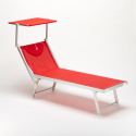 professionelle Strandliege Liegestuhl Sonnenliege aus Aluminium Santorini 