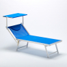2er Set Sonnenliegen aus Aluminium Professionell für Strand und Meer Italia Rabatte