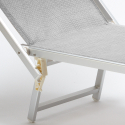 4er Set Sonnenliegen Luxus Italienischen Strandliegen mit Dach Italia 