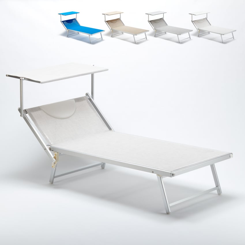 Transat de plage professionnel en aluminium Grande Italia XL Transat de plage professionnel en aluminium Grande Italia XL