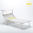 2 Lettini spiaggia mare professionali in alluminio Xl Grande Italia Sconti