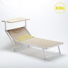 2 Lettini spiaggia mare professionali in alluminio Xl Grande Italia 
