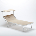 2 Lettini spiaggia mare professionali in alluminio Xl Grande Italia 