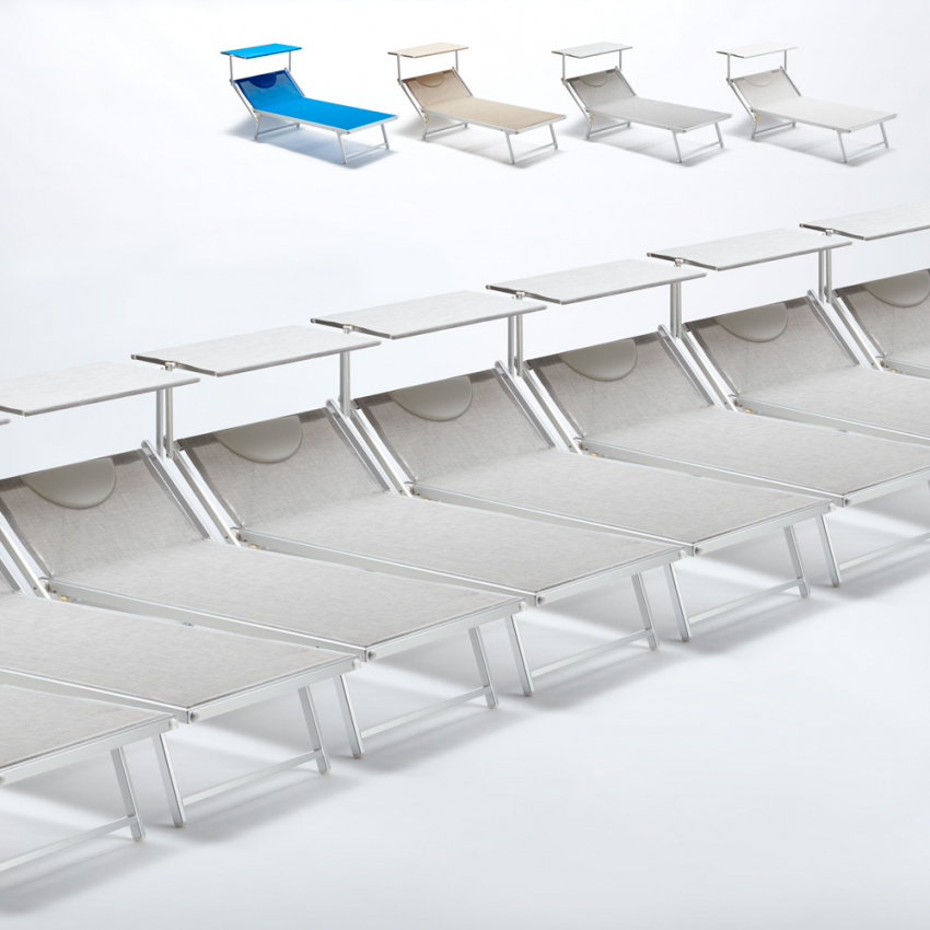 20 Lettini spiaggia mare professionali grandi in alluminio Italia Xl stock 