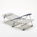Liegestuhl Strandstuhl Klappbar mit Armlehne aus Aluminium für Strand Gargano 