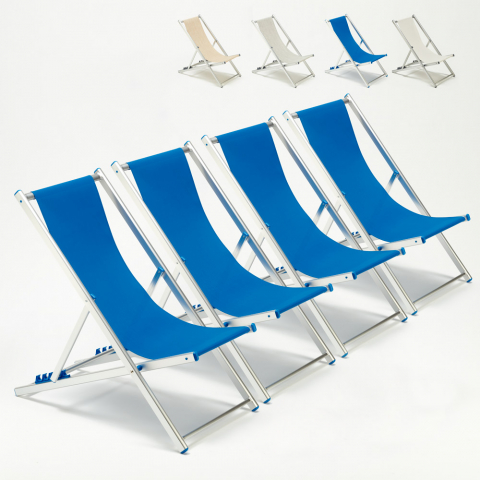 4 Liegestühle Klappbar Strandstühle Aluminium Angebot Riccione