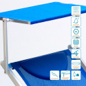 20 Lettini spiaggia mare prendisole in alluminio Italia stock 