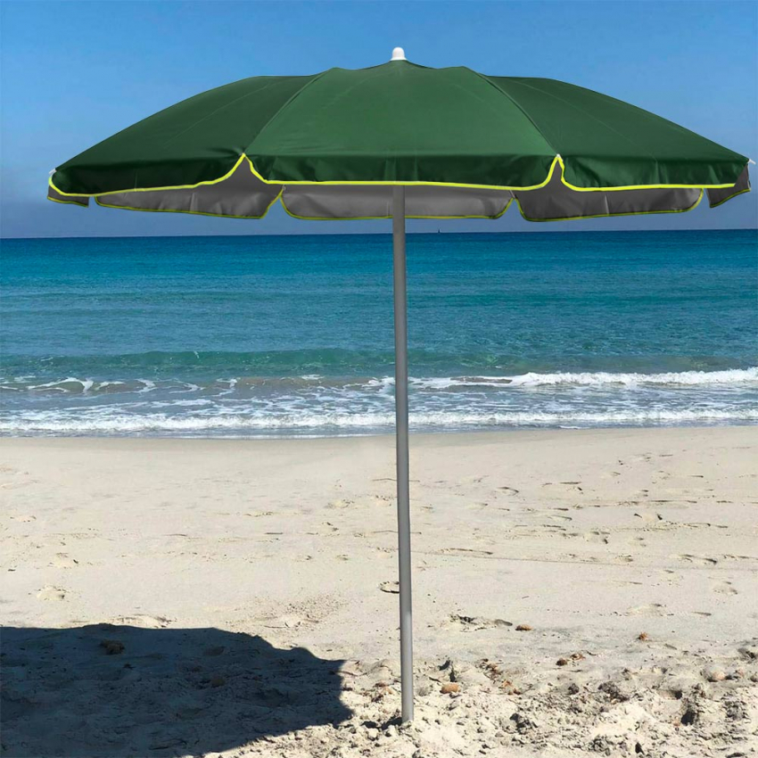 Ombrellone da spiaggia mare antivento 220cm in cotone Bagnino Light