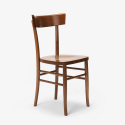 Chaise en bois rustique pour salle à manger cuisine bar restaurant Milano 