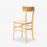 Chaise en bois rustique pour salle à manger cuisine bar restaurant Milano 