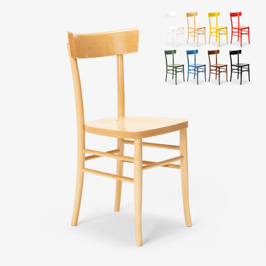 Chaise en bois rustique pour salle à manger cuisine bar restaurant Milano Réductions Chaise en bois rustique pour salle à manger cuisine bar restaurant Milano Réductions