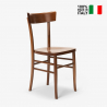 Chaise en bois rustique pour salle à manger cuisine bar restaurant Milano 