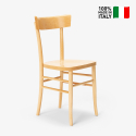 Sedia in legno classica rustica per sala da pranzo cucina bar ristorante Milano 