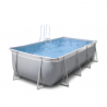 Oberirdischer rechteckiger Pool 460x265 H125 New Plast komplett grau-weiß Futura 460 Angebot