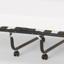 Brandina letto pieghevole con doghe e materasso 80x180cm in microfibra Apollo 