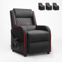 Verstellbarer Gaming Stuhl mit Fußstütze Kunstleder Challenge Angebot
