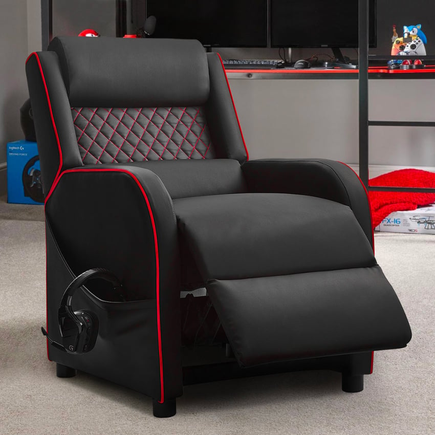 Challenge Fauteuil Gaming Inclinable Avec Repose Pieds En Similicuir