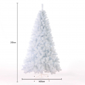 Albero di Natale bianco neve artificiale 210cm rami finti in PVC Aspen Sconti