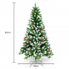 Künstlicher Weihnachtsbaum Geschmückt Deko 210 cm Rovaniemi Rabatte