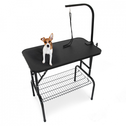 Verstellbarer Aluminium-Hunde- und Katzenpflegetisch mit Stauraum Canis Plus
