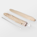 Ombrellone da spiaggia mare antivento 220cm in cotone Bagnino Light Stock