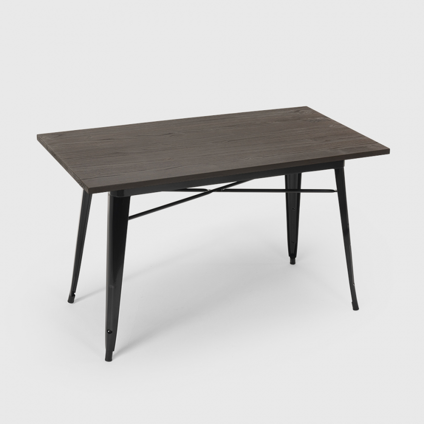 tavolo da pranzo 120x60 design industriale metallo legno rettangolare caupona Promozione tavolo da pranzo 120x60 design industriale metallo legno rettangolare caupona Promozione