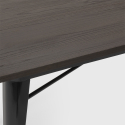 tavolo da pranzo 120x60 design industriale metallo legno rettangolare caupona Saldi
