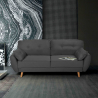Divano letto clic clac 3 posti design nordico reclinabile in tessuto Fortaleza Acquisto