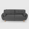 Divano letto clic clac 3 posti design nordico reclinabile in tessuto Fortaleza 