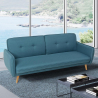 Canapé convertible 3 places clic clac design nordique en tissu Merida Vente
