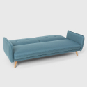 Merida Schlafsofa im Nordischen Design Schlafcouch Clic Clac 3-Sitzer aus Stoff Rabatte