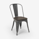 rechteckiges tischset 120 x 60 mit 4 stühlen aus industriellem stahl und holz im Lix-stil roger Preis