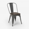 set tavolo rettangolare 120x60 con 4 sedie acciaio legno design industriale roger Prezzo