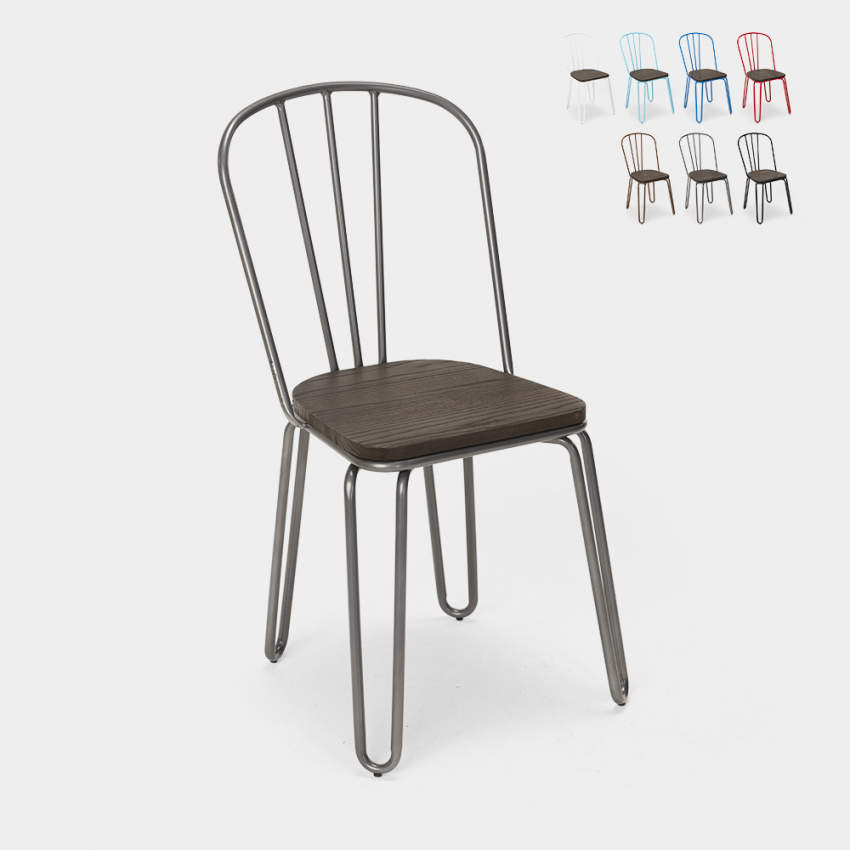 chaise industrielle en acier style Lix pour bar et cuisine design ferrum Promotion