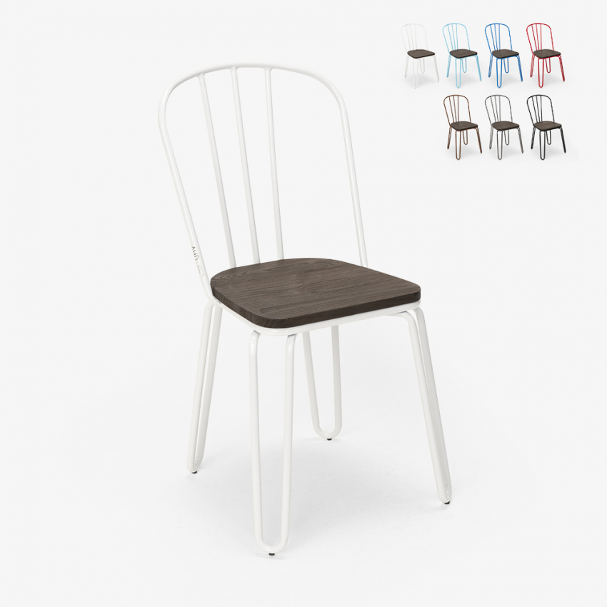 chaise industrielle en acier style pour bar et cuisine design ferrum Offre