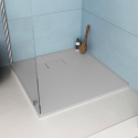Piatto doccia quadrato 80x80 filo pavimento resina bagno moderno Stone Vendita