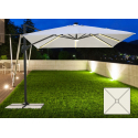 Parasol de jardin déporté carré 3m² à LED bars anti UV Paradise Dimensions