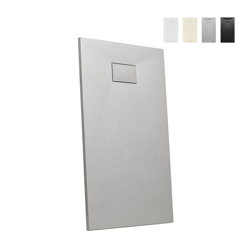 Piatto doccia filo pavimento rettangolare in resina 120x70 Stone Costo Piatto doccia filo pavimento rettangolare in resina 120x70 Stone Costo
