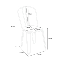 set tavolo rettangolare 120x60 con 4 sedie legno acciaio industriale design Lix magis 