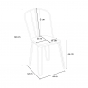 rechteckiges tischset 120 x 60 mit 4 stühlen stahlholz industriedesign Lix otis 