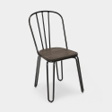 set tavolo rettangolare 120x60 con 4 sedie acciaio legno industriale design otis 