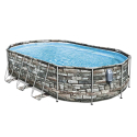 Piscine Hors-sol Power Steel Ovale 610x366x122 Bestway 56719 Vente