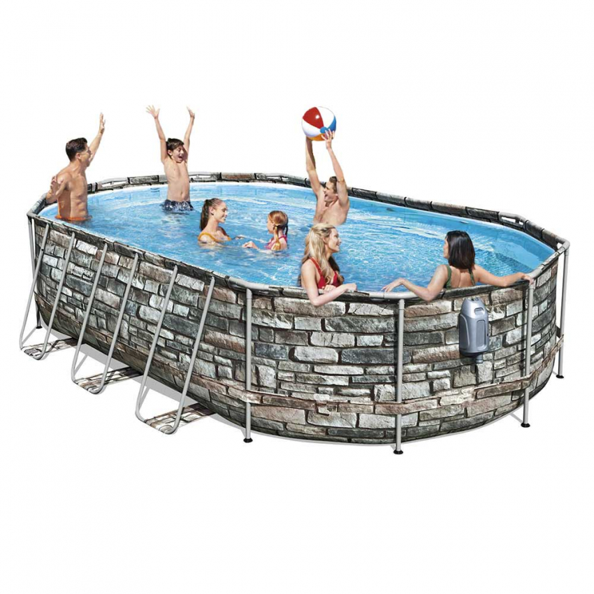 Piscine Hors-sol Power Steel Ovale 610x366x122 Bestway 56719 Promotion Piscine Hors-sol Power Steel Ovale 610x366x122 Bestway 56719 Promotion