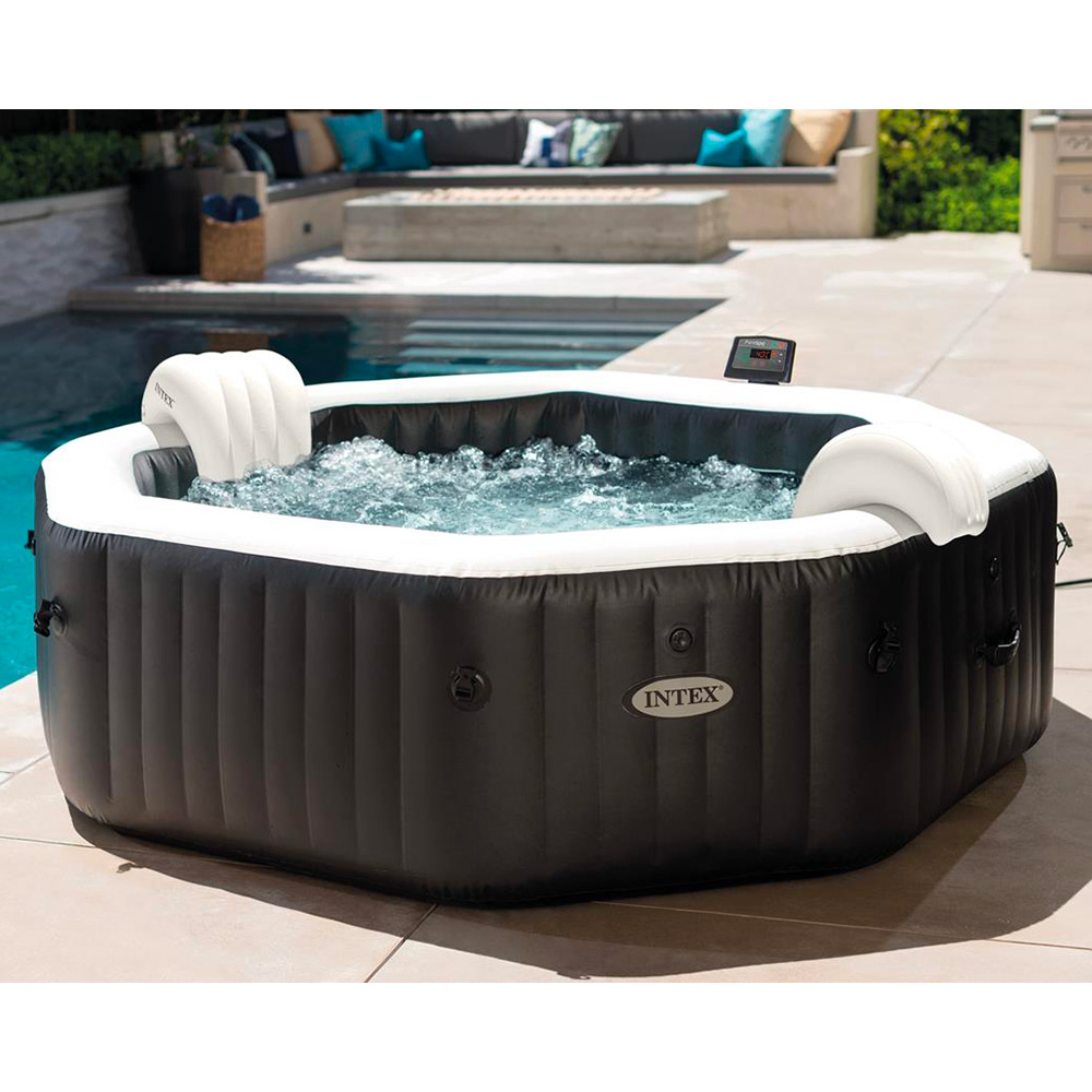 Intex 28458 Spa Jacuzzi Gonflable 201x71 Jet Et Bubble Deluxe En Promo